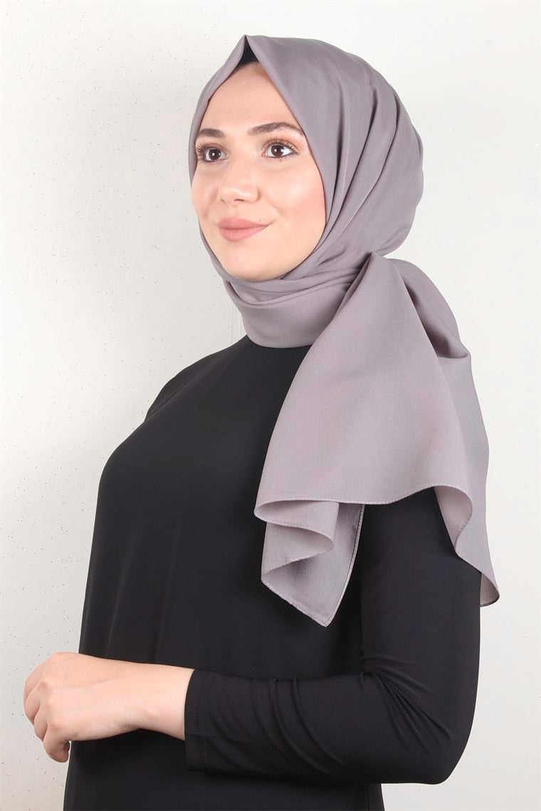 Şifon Şal Düz Renk 1293-96 Füme