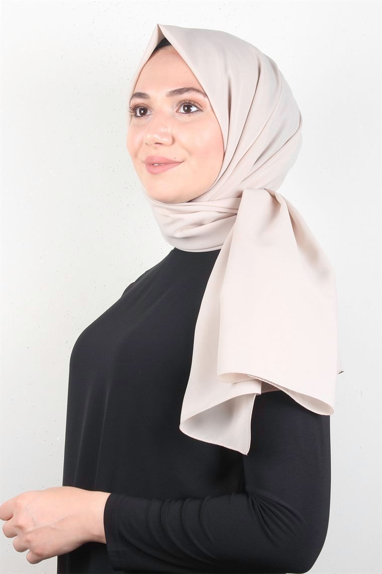 Şifon Şal Düz Renk 1293-98 Taş