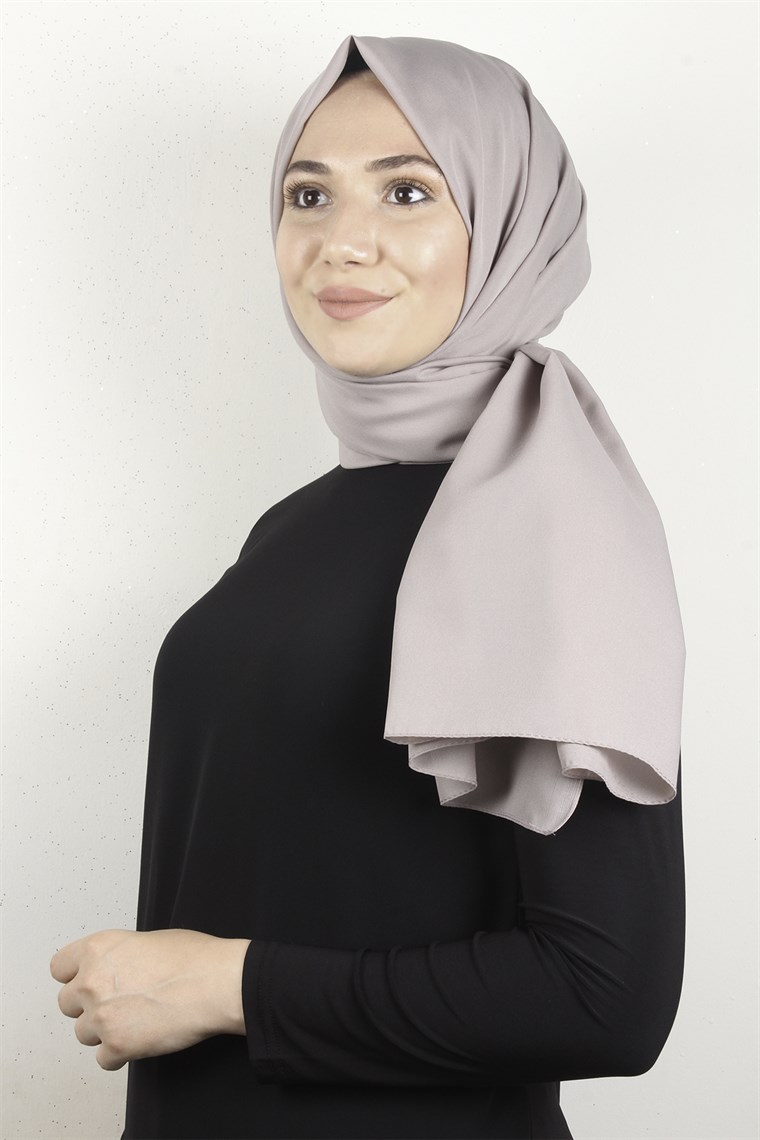 Şifon Şal Düz Renk 1293-99 Koyu Taş