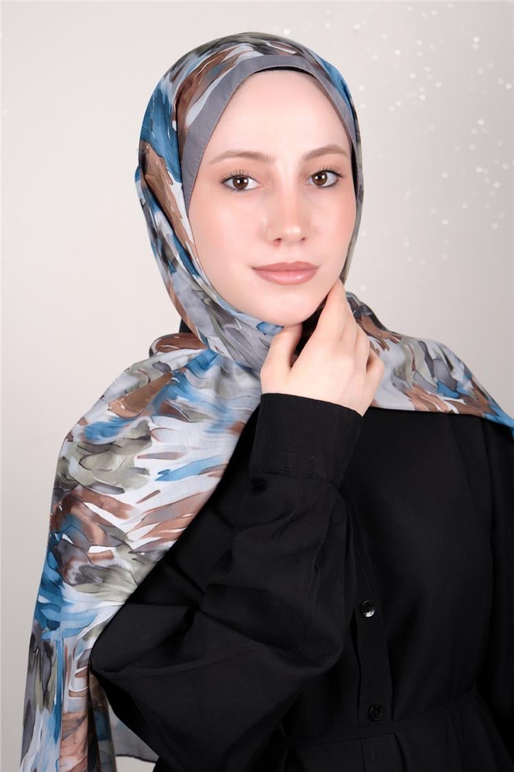 Silk Life Firuze Soft Şal 1511-6