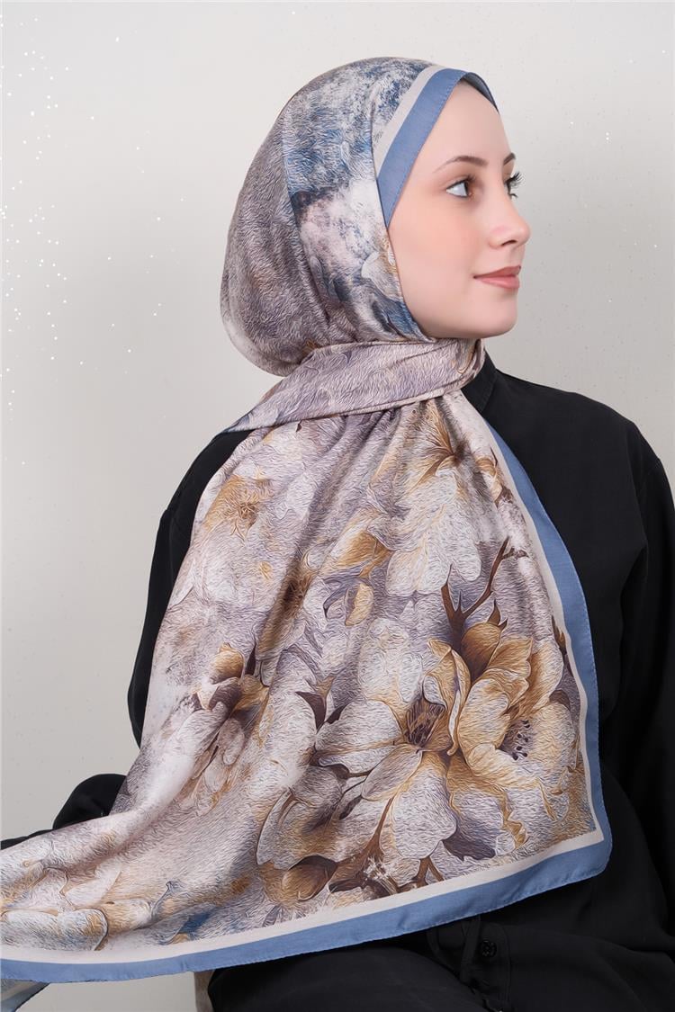 Silk Life Firuze Soft Şal 1518-1