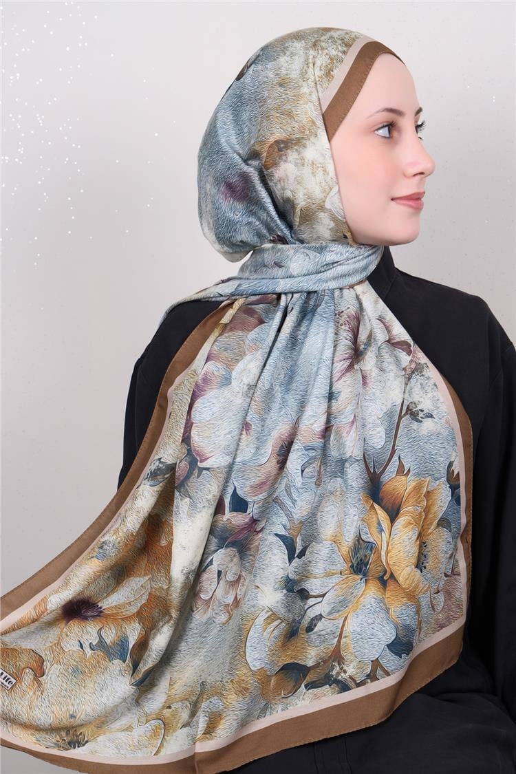 Silk Life Firuze Soft Şal 1518-2