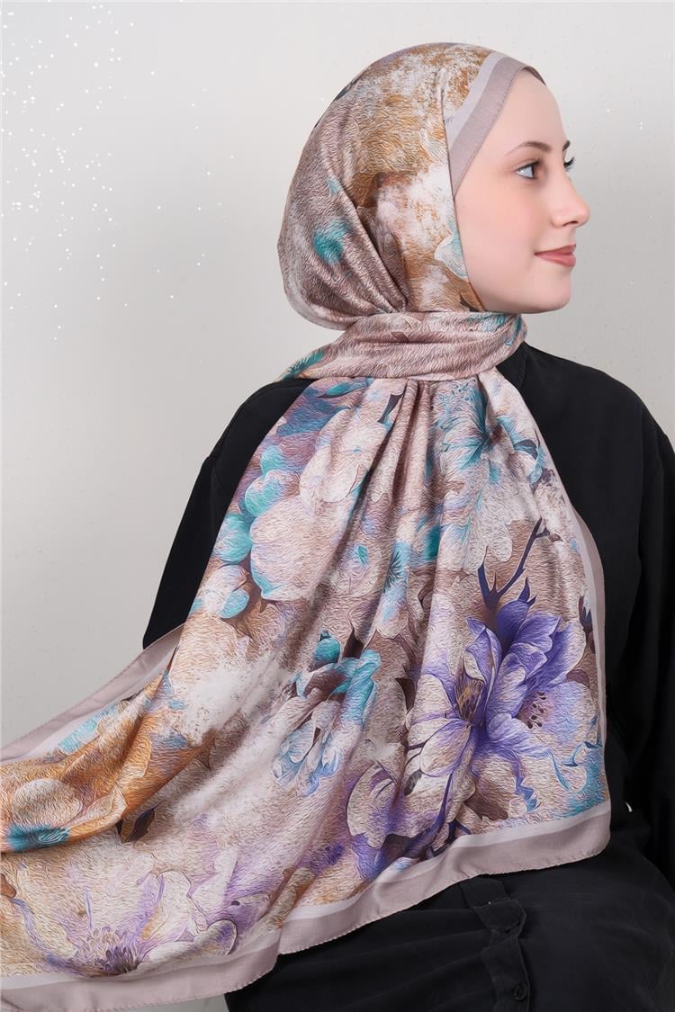 Silk Life Firuze Soft Şal 1518-8