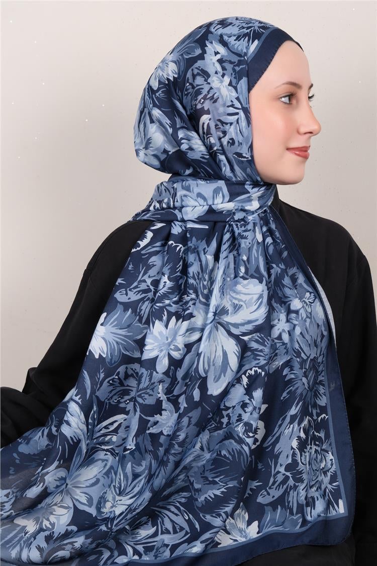 Silk Life Firuze Soft Şal 1519-5