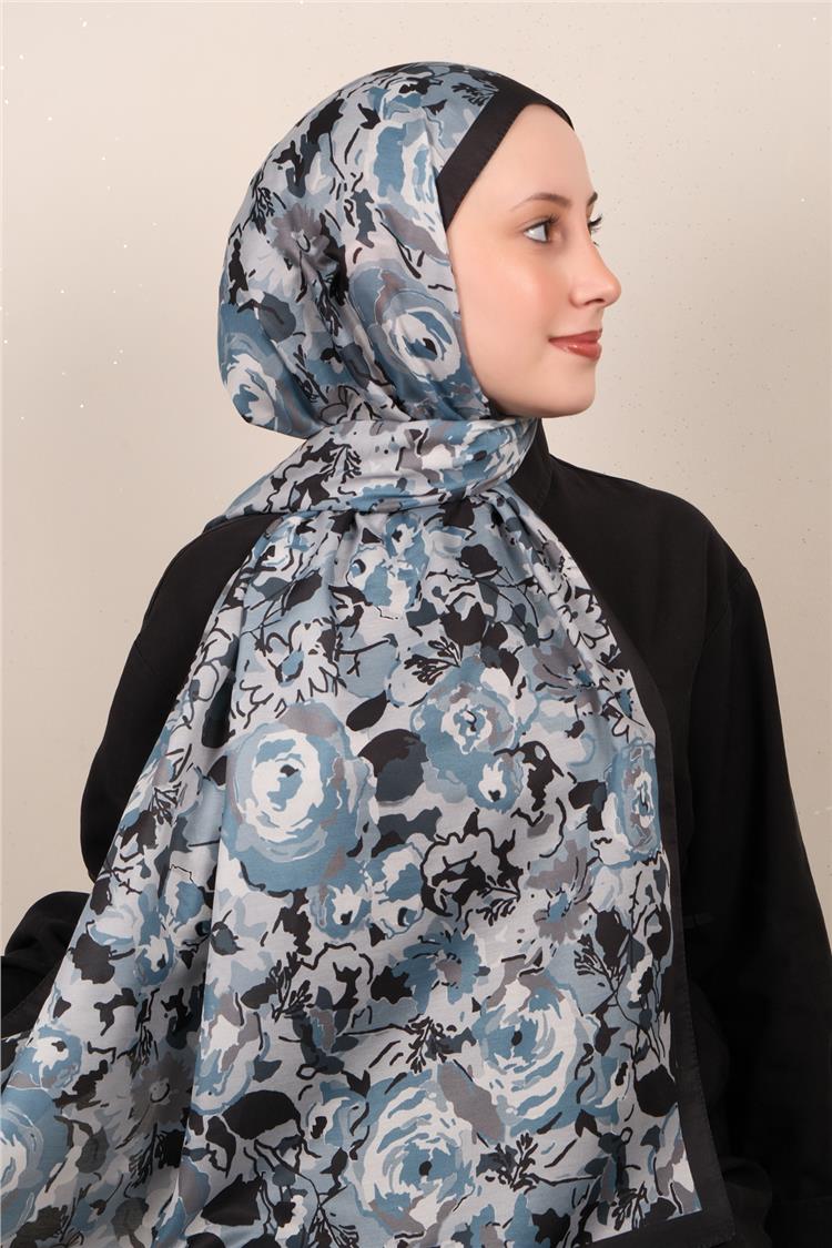 Silk Life Firuze Soft Şal 1521-3