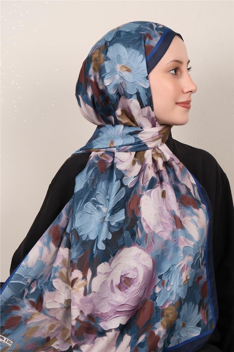 Silk Life Firuze Soft Şal 1524-6