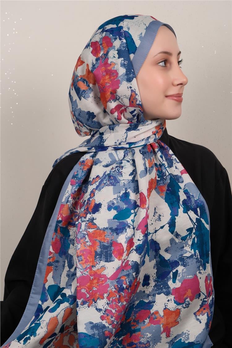 Silk Life Firuze Soft Şal 1525-3