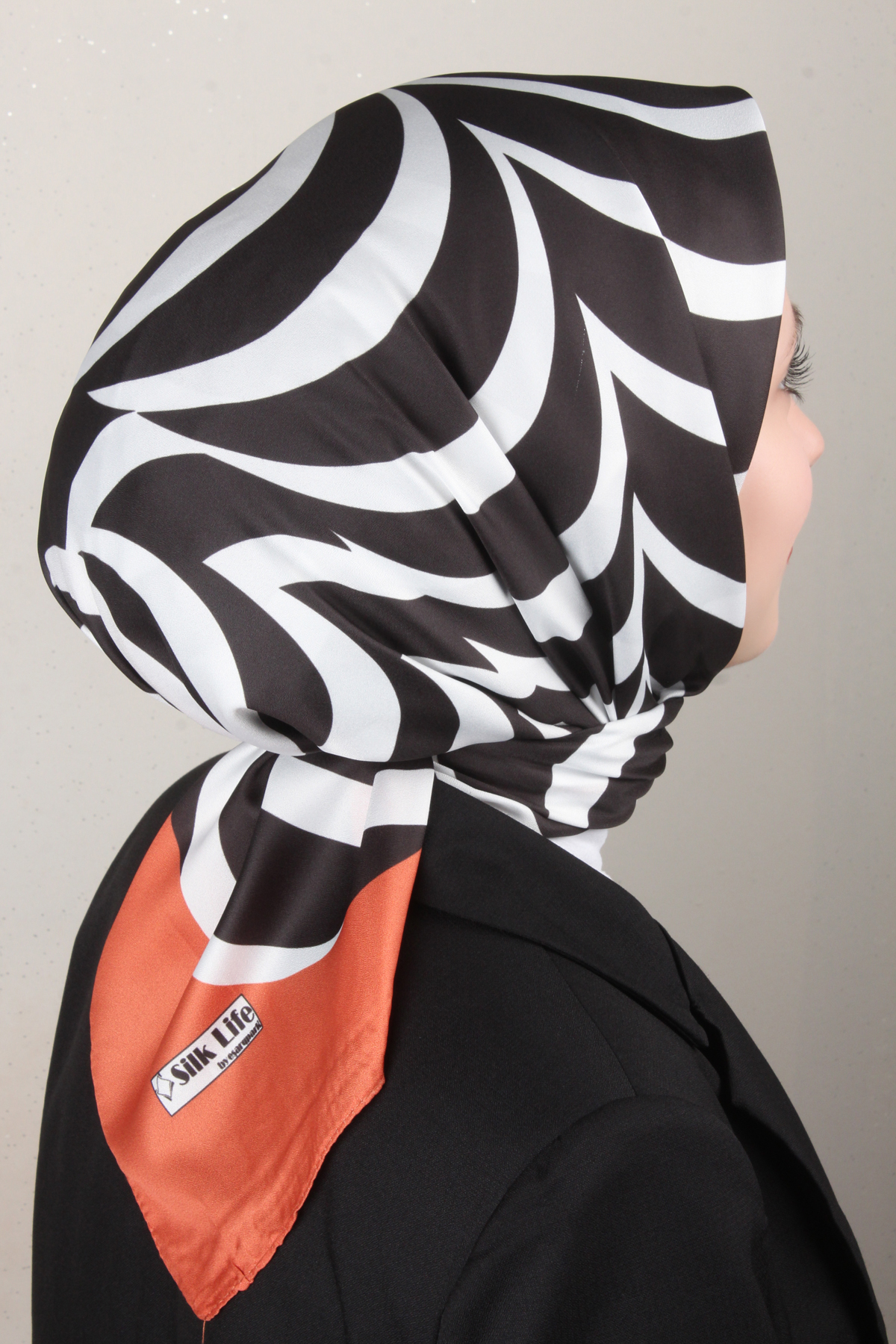 Silk Life Lotus Eşarp 4122-2 Turuncu