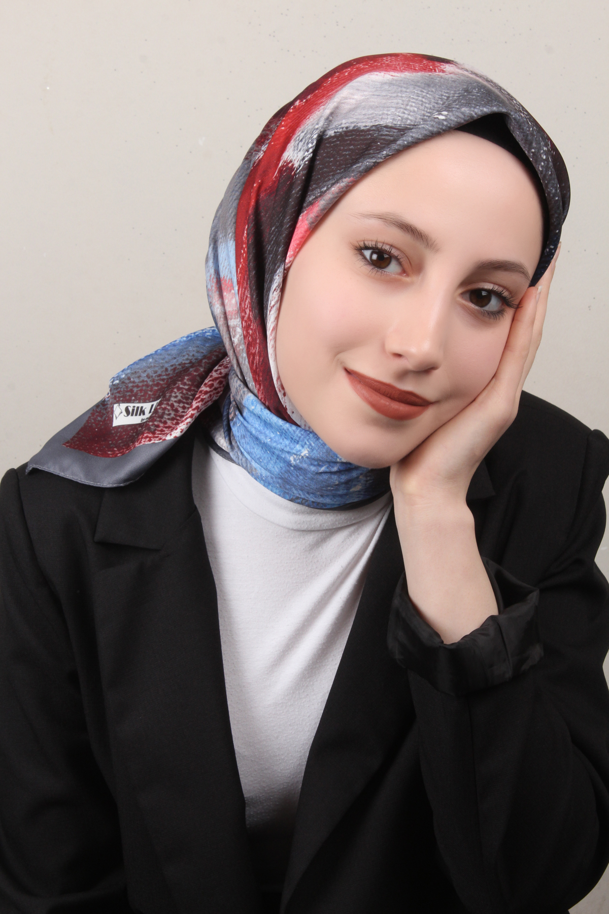 Silk Life Lotus Eşarp 4125-3 Gri