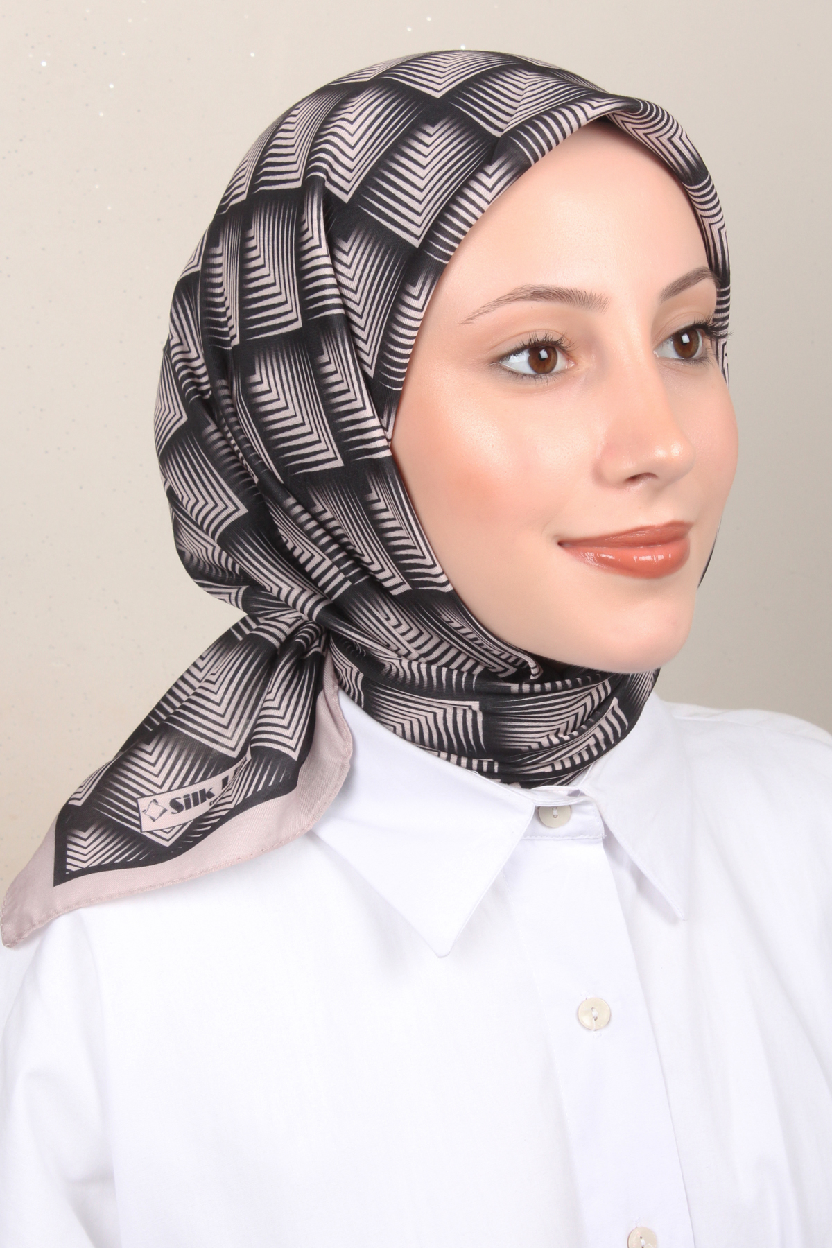 Silk Life Lotus Eşarp 4129-15 Pudra