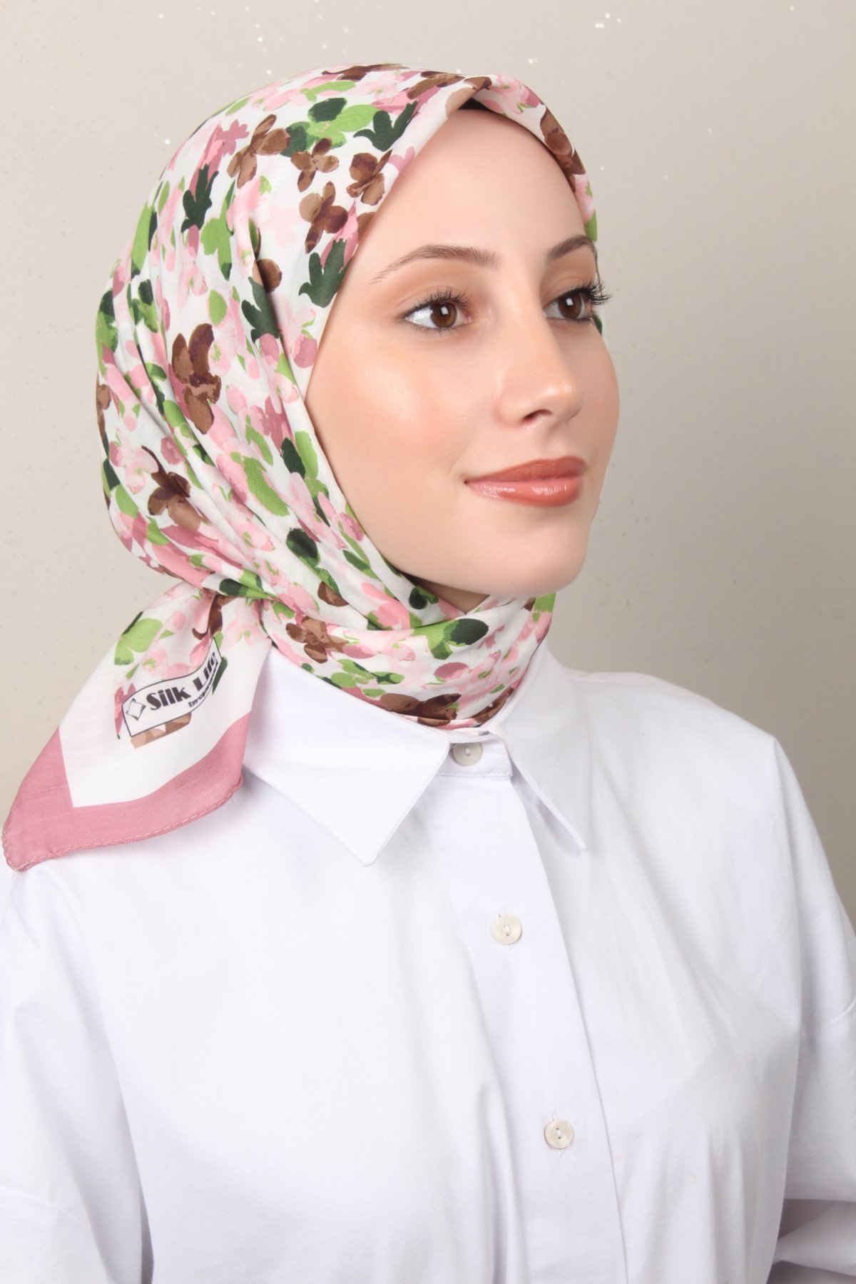 Silk Life Soft Pamuk Eşarp 4131-10 Pembe 