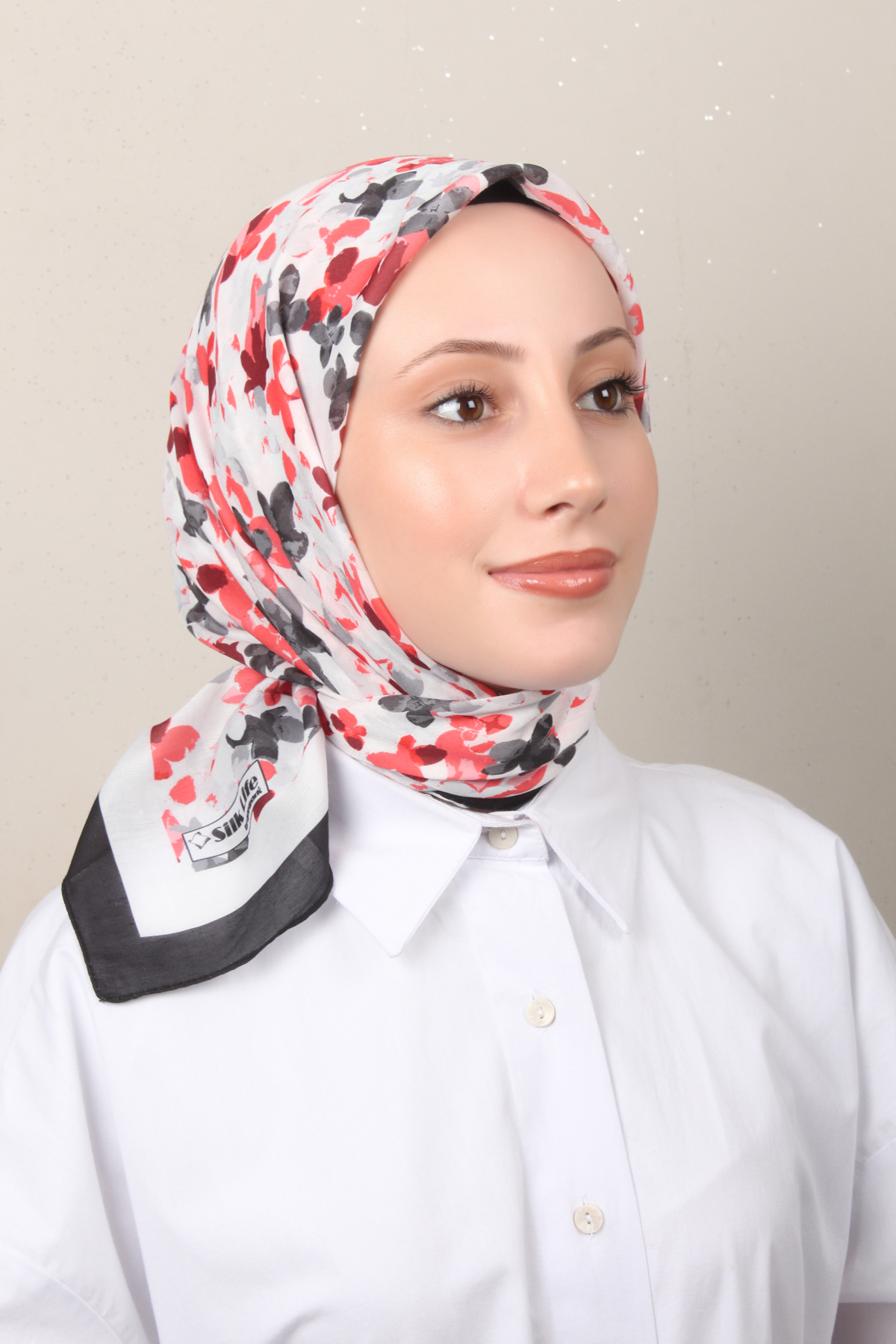 Silk Life Soft Pamuk Eşarp 4131-11 Siyah 