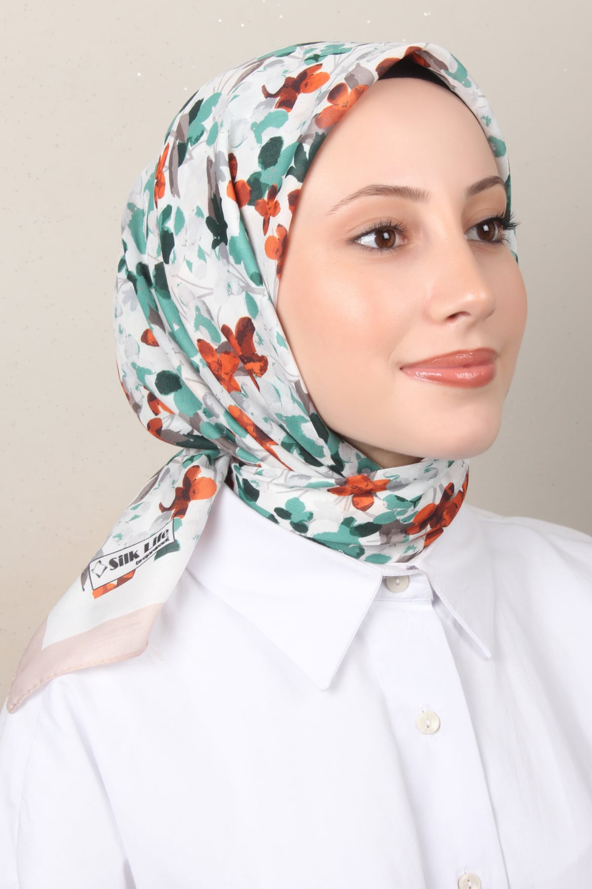 Silk Life Soft Pamuk Eşarp 4131-3 Bej
