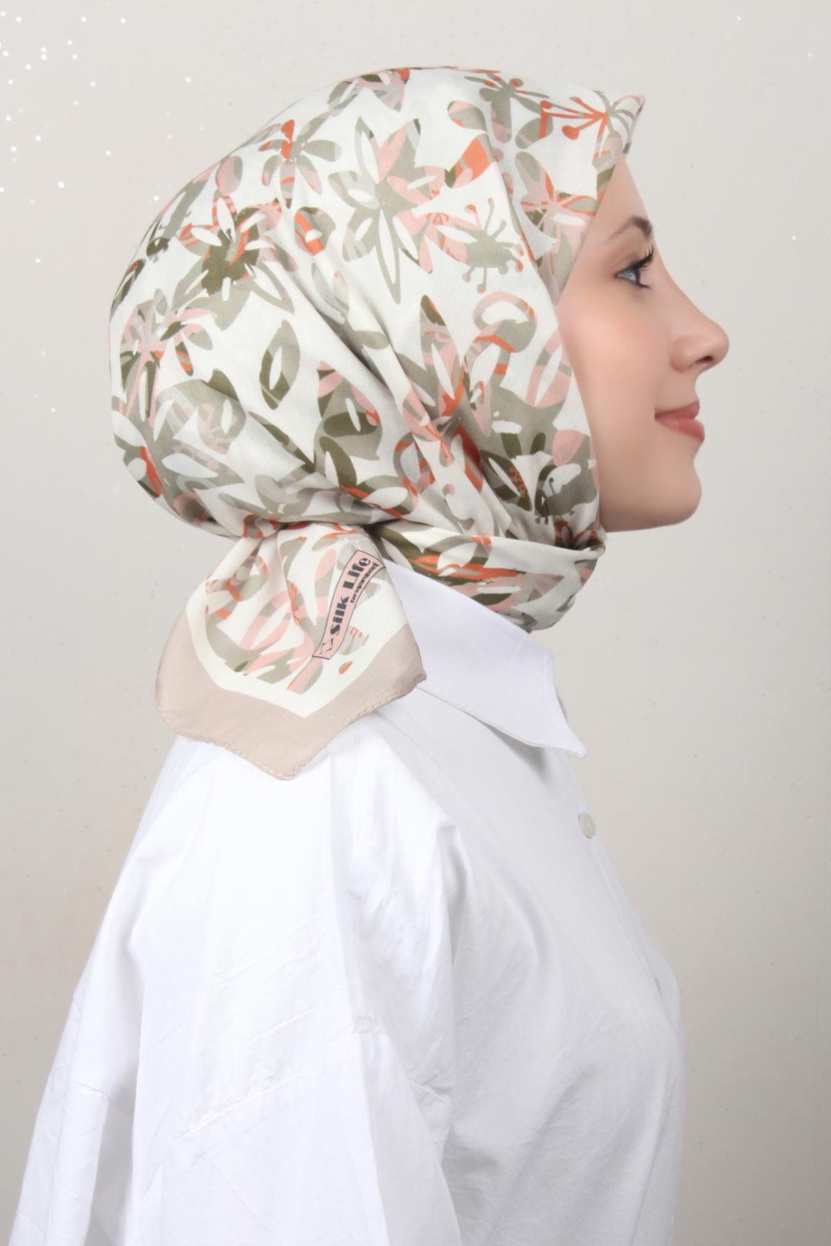 Silk Life Soft Pamuk Eşarp 4134-3 