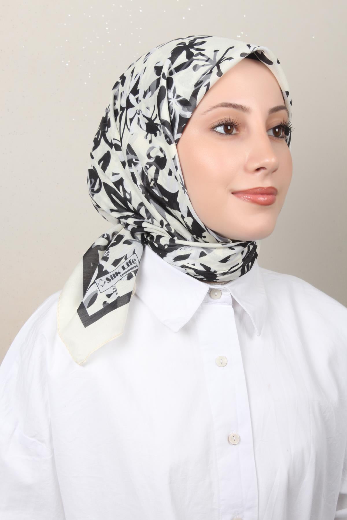 Silk Life Soft Pamuk Eşarp 4134-8