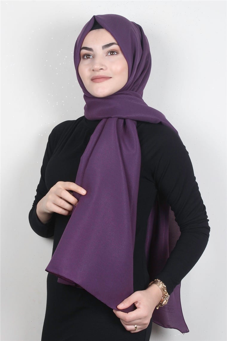 Simli Medine Şal 1365-18 Mor