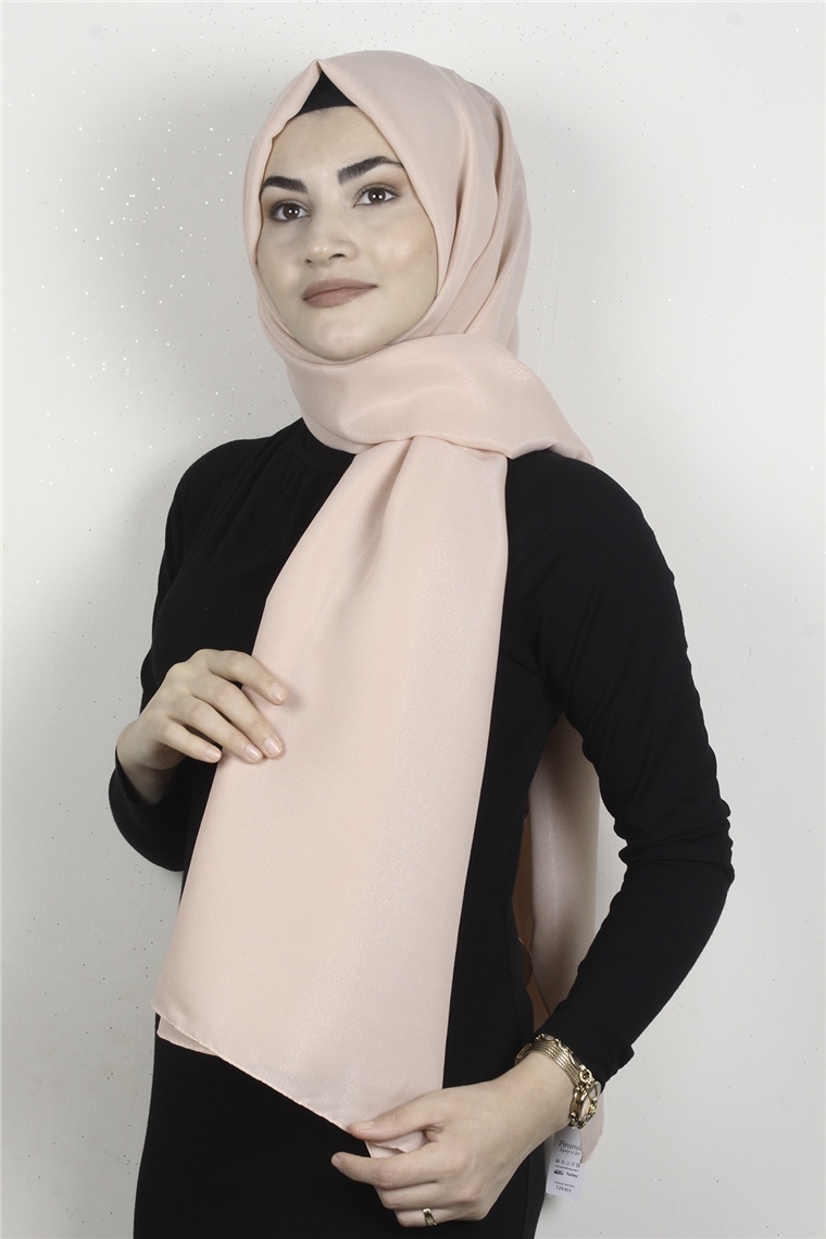 Simli Medine Şal 1365-21 Pudra