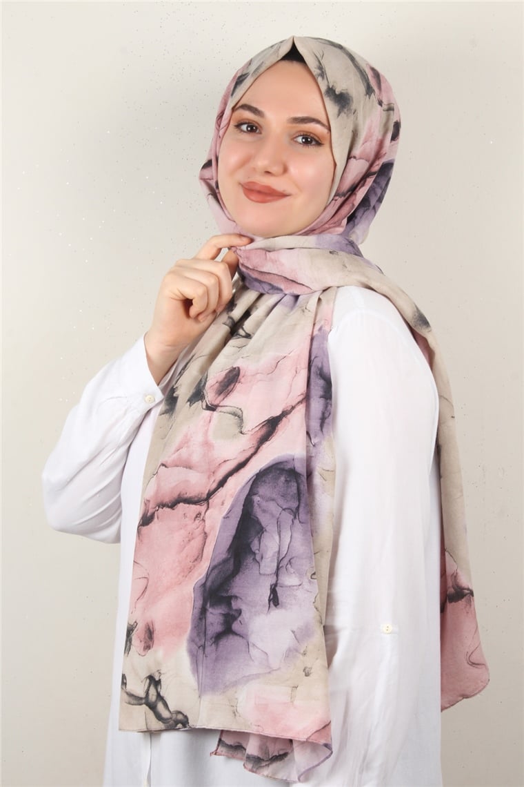 Soft Touch Şal 2744-6 Pembe-Mor