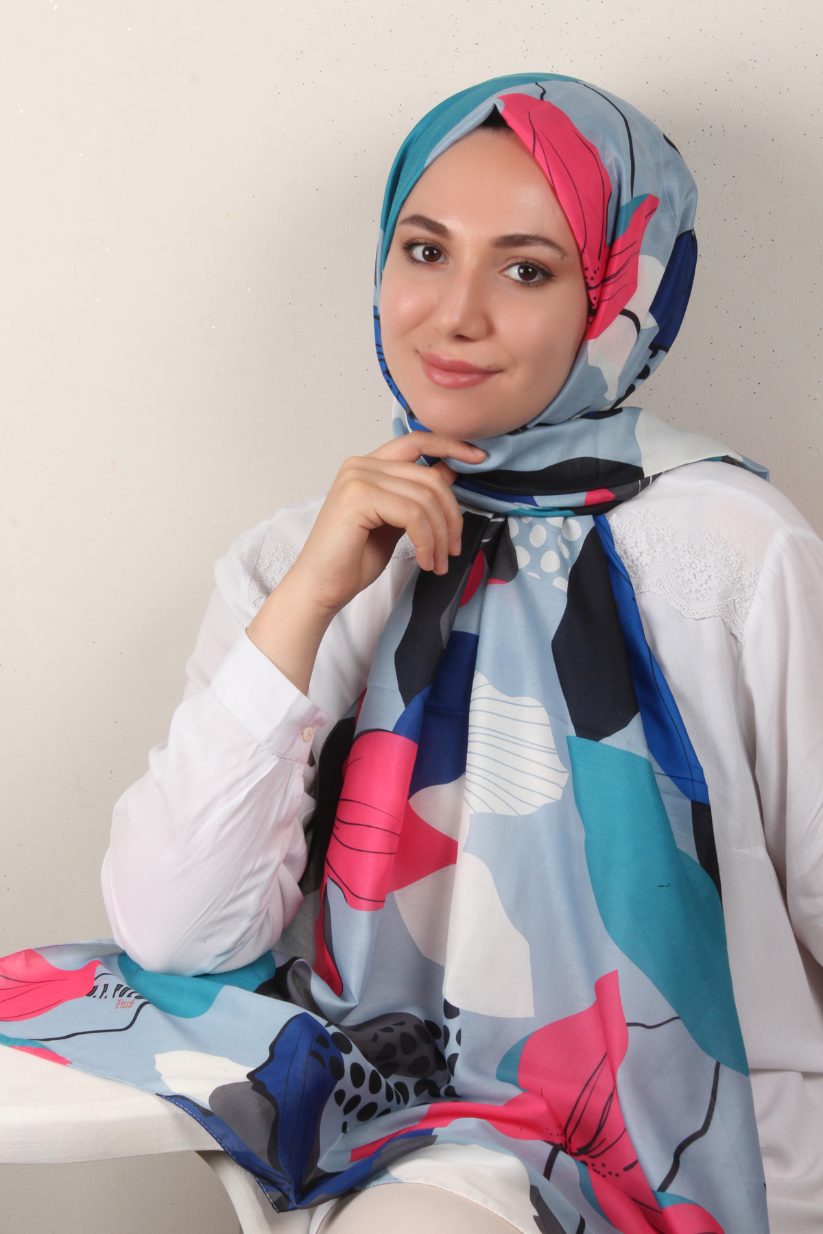 Soft Touch Şal 2763-8 Buz Mavisi