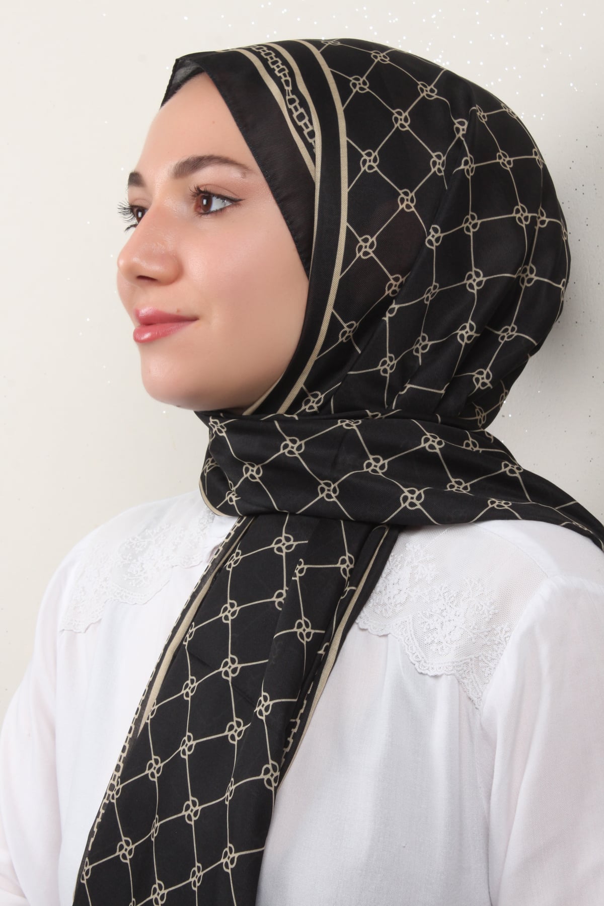 Soft Touch Şal 2764-1 Siyah-Gold