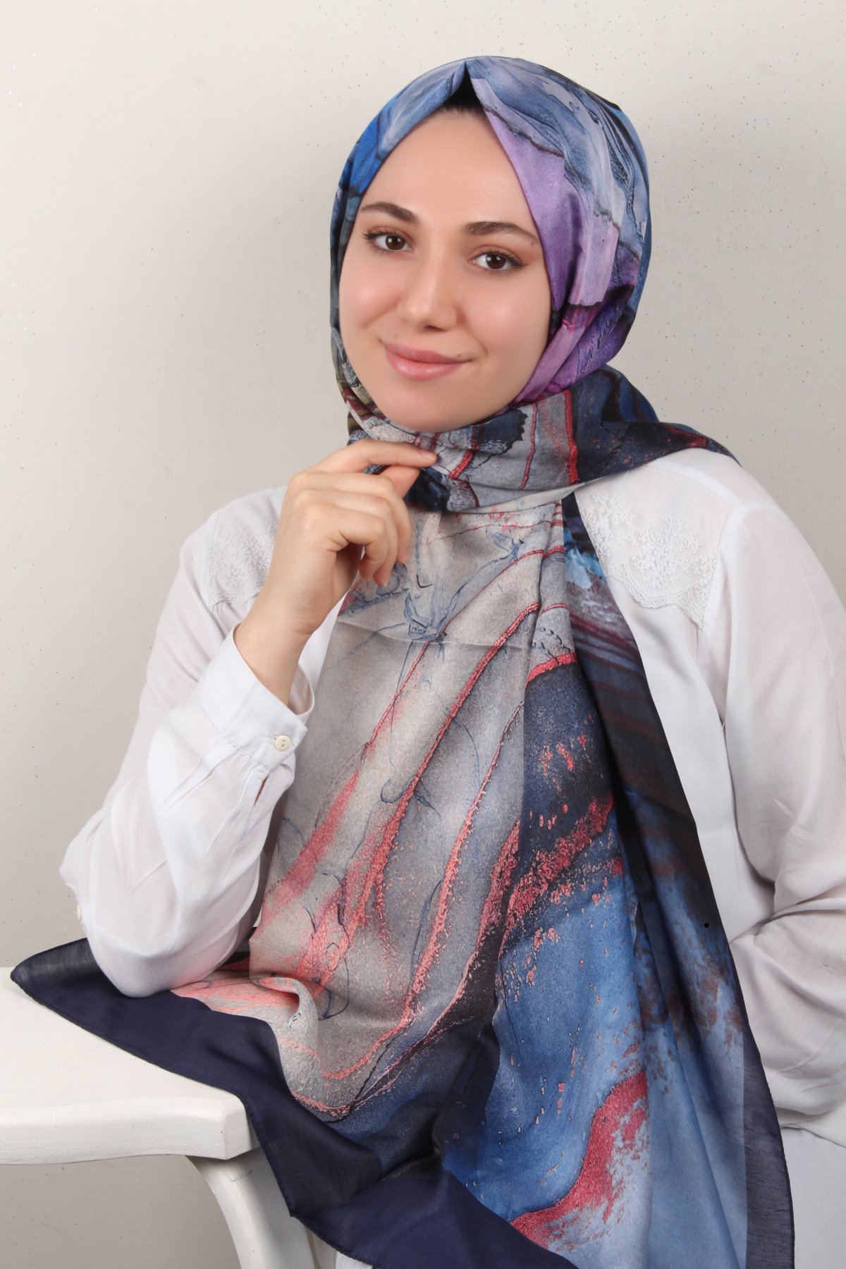 Soft Touch Şal 2775-11 Lacivert