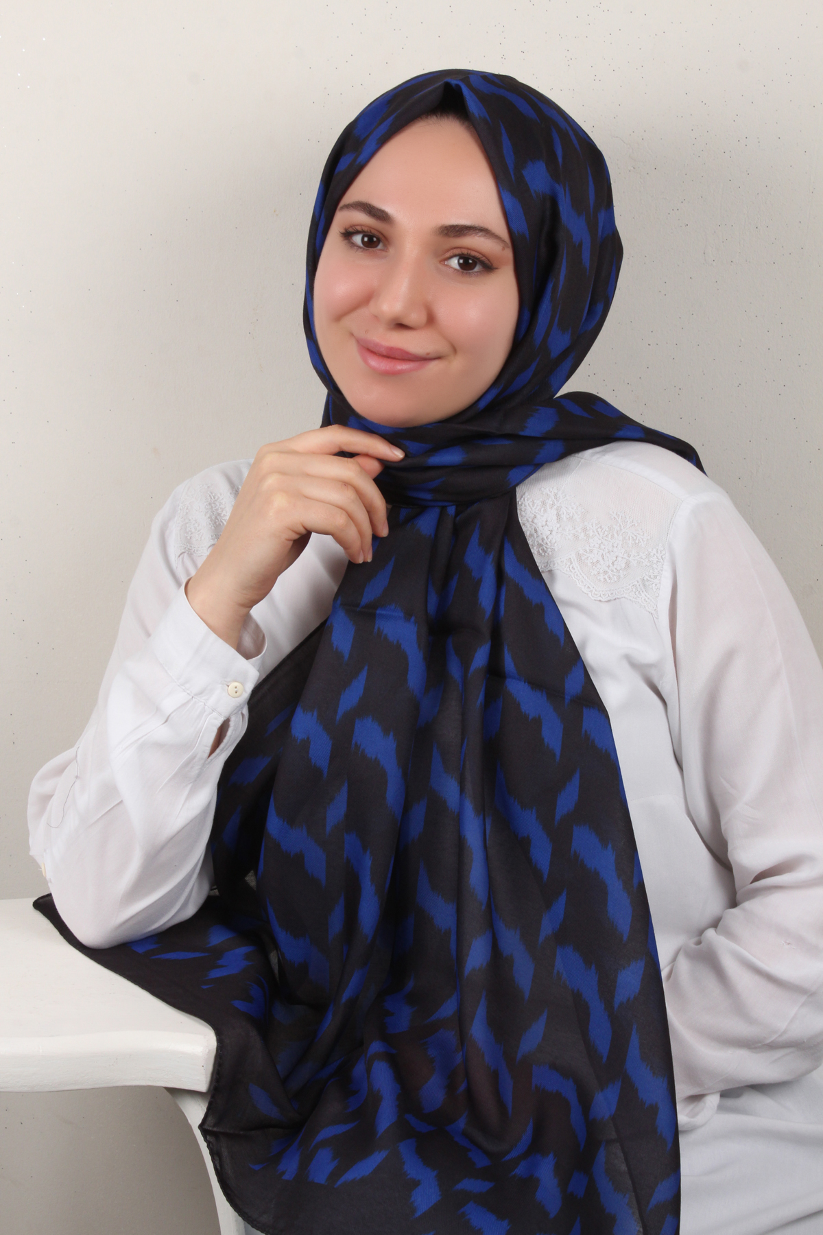Soft Touch Şal 2776-17 Gece Mavisi