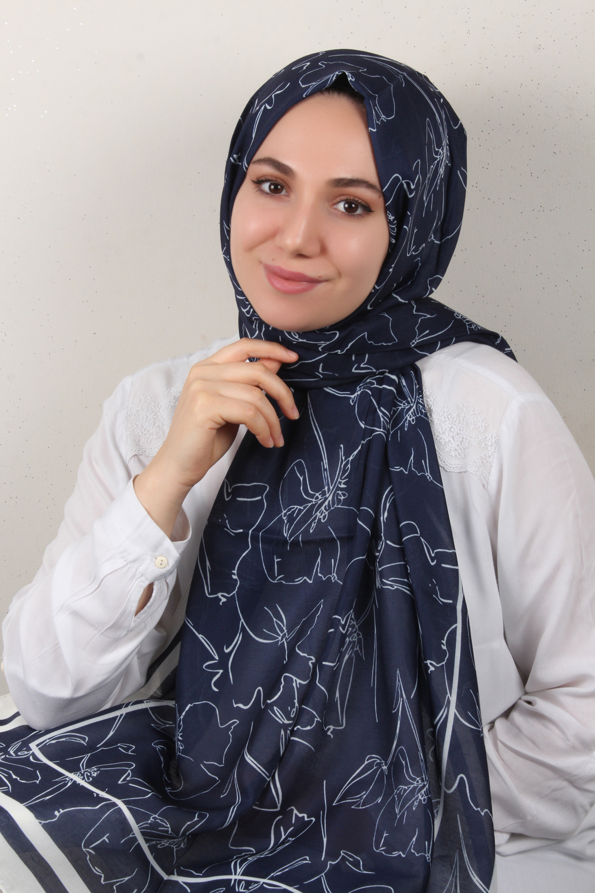 Soft Touch Şal 2777-23 Lacivert