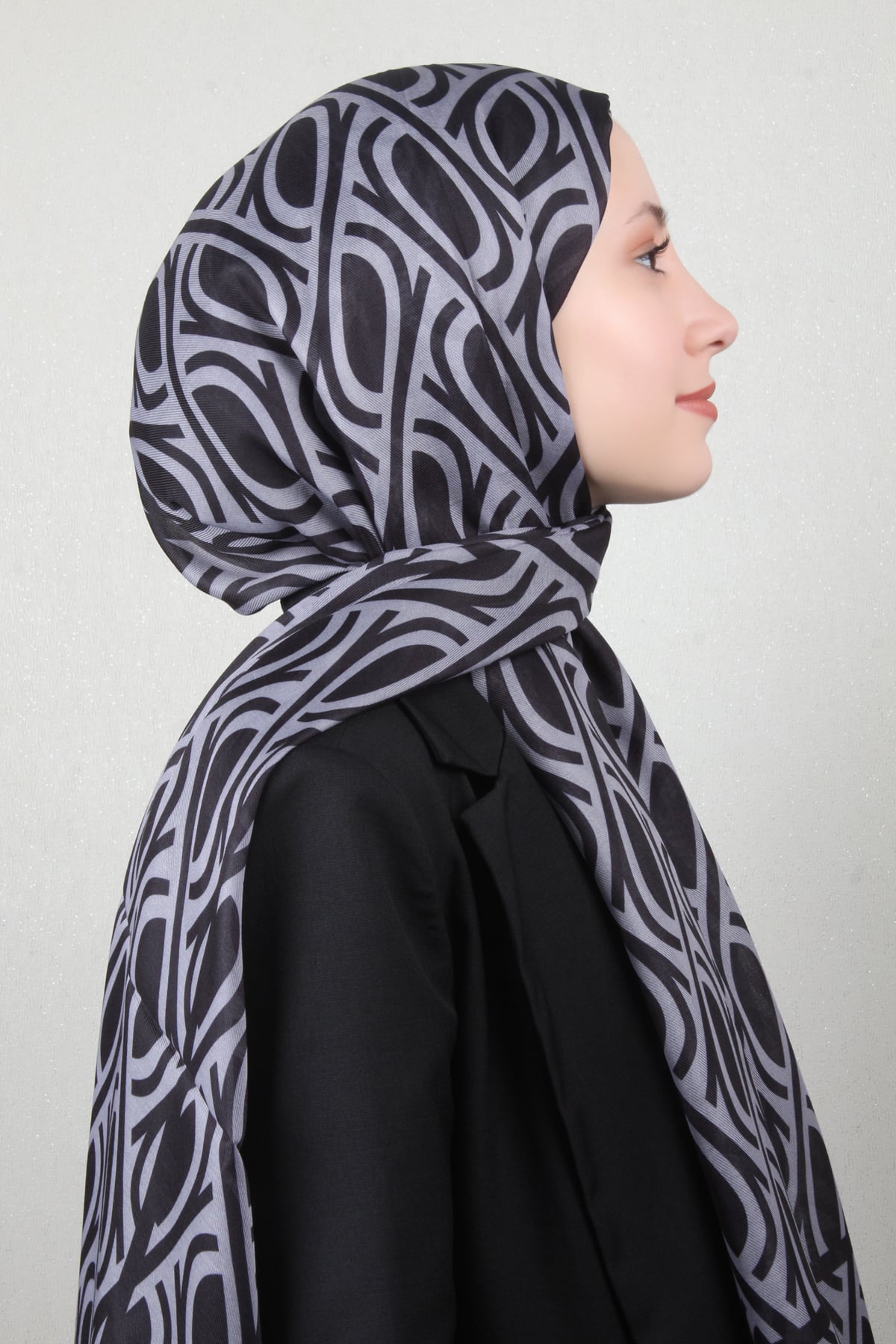 Soft Touch Şal 2778-12 Siyah-Gümüş