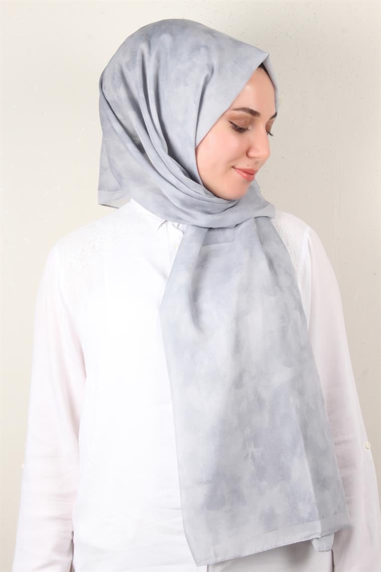 Soft Touch Şal Bulut Desen 2754-10 Gümüş