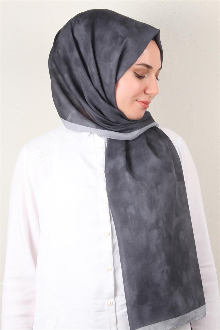 Soft Touch Şal Bulut Desen 2754-7 Füme