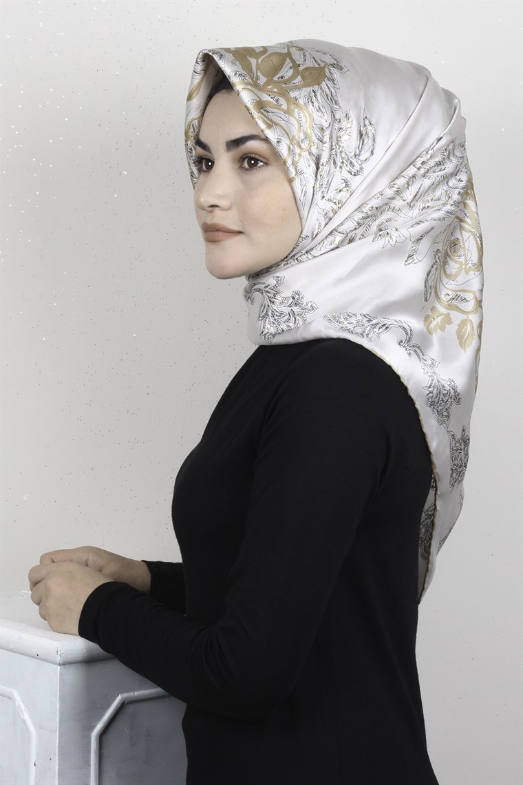 Sura Varaklı İpek Eşarp 4560-105