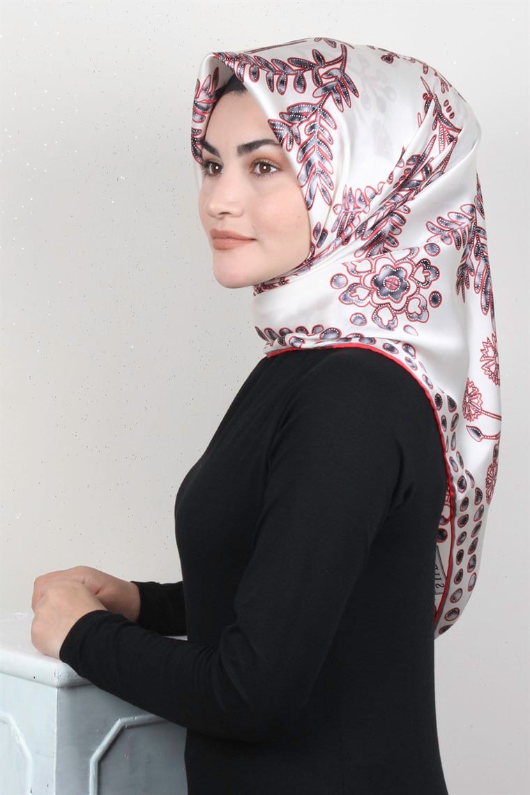 Sura Varaklı İpek Eşarp 4560-107