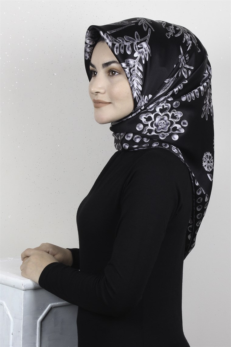 Sura Varaklı İpek Eşarp 4560-110