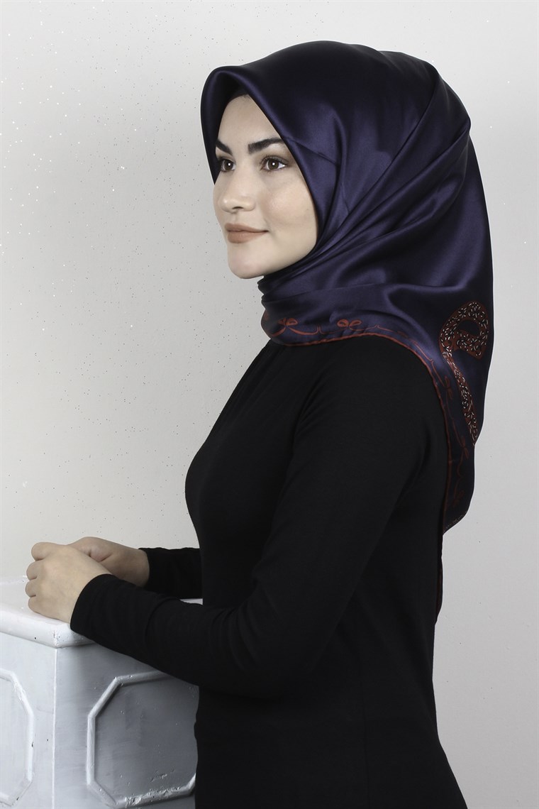 Sura Varaklı İpek Eşarp 4560-117