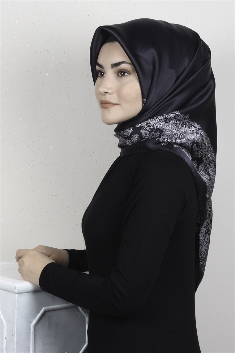 Sura Varaklı İpek Eşarp 4560-123