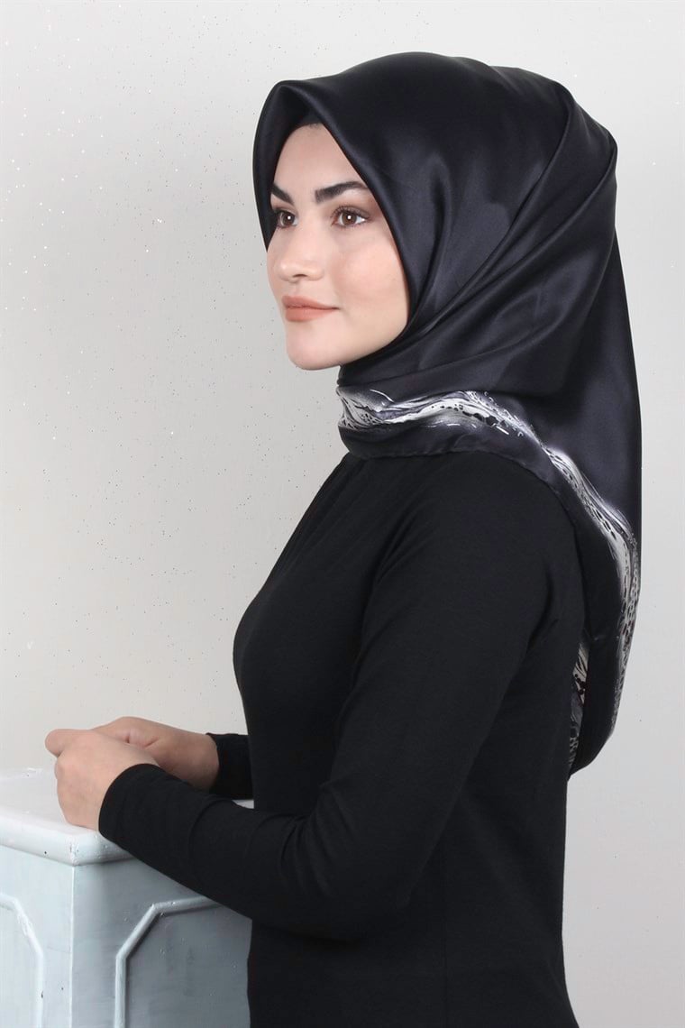 Sura Varaklı İpek Eşarp 4560-124