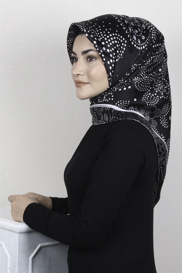 Sura Varaklı İpek Eşarp 4560-125