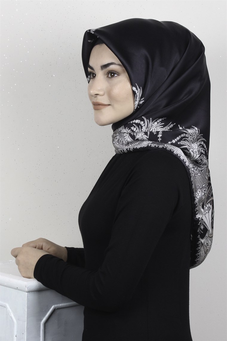 Sura Varaklı İpek Eşarp 4560-127