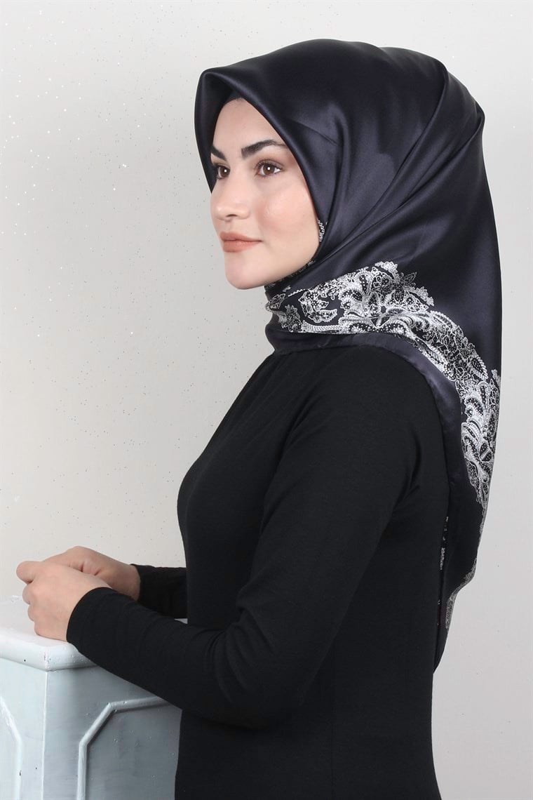 Sura Varaklı İpek Eşarp 4560-129