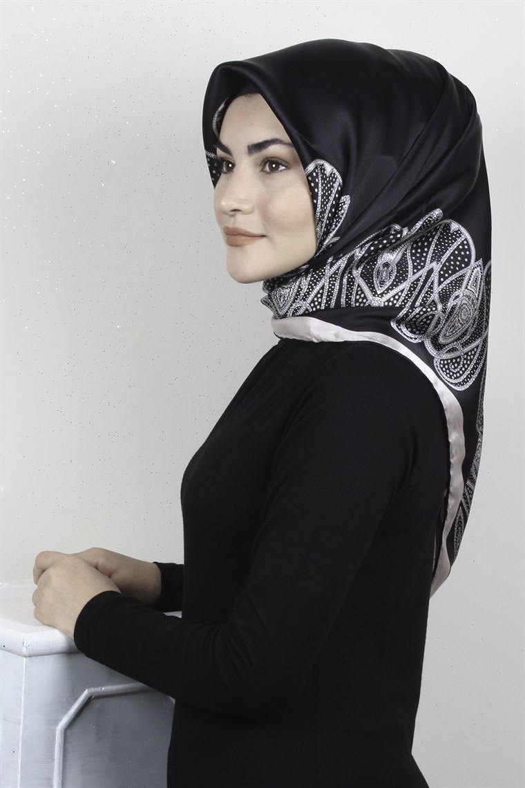 Sura Varaklı İpek Eşarp 4560-130
