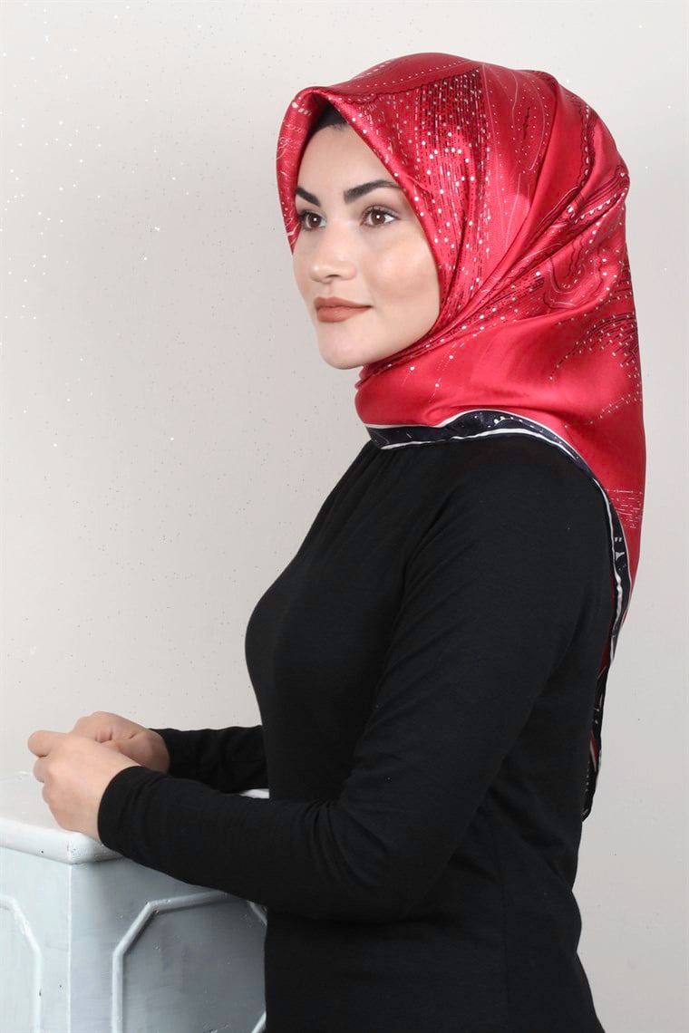 Sura Varaklı İpek Eşarp 4560-131