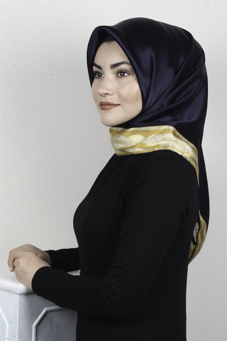 Sura Varaklı İpek Eşarp 4560-140