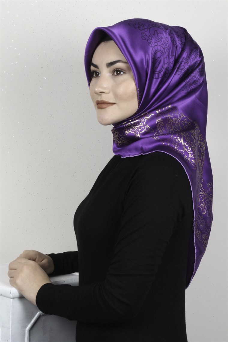 Sura Varaklı İpek Eşarp 4560-147