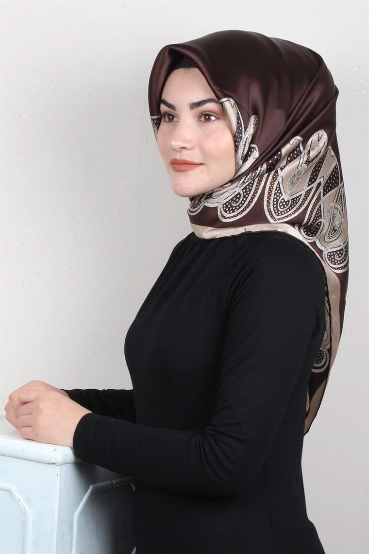 Sura Varaklı İpek Eşarp 4560-156
