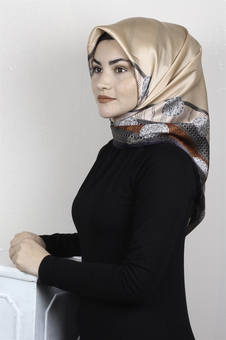 Sura Varaklı İpek Eşarp 4560-157