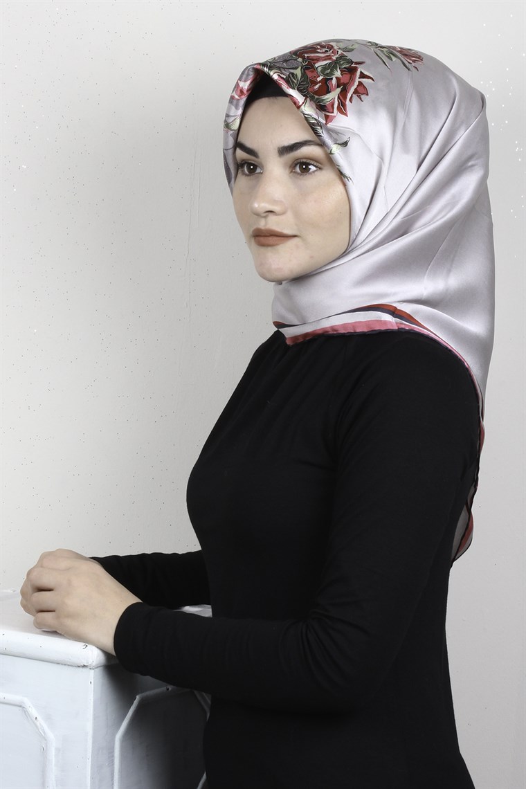 Sura Varaklı İpek Eşarp 4560-163