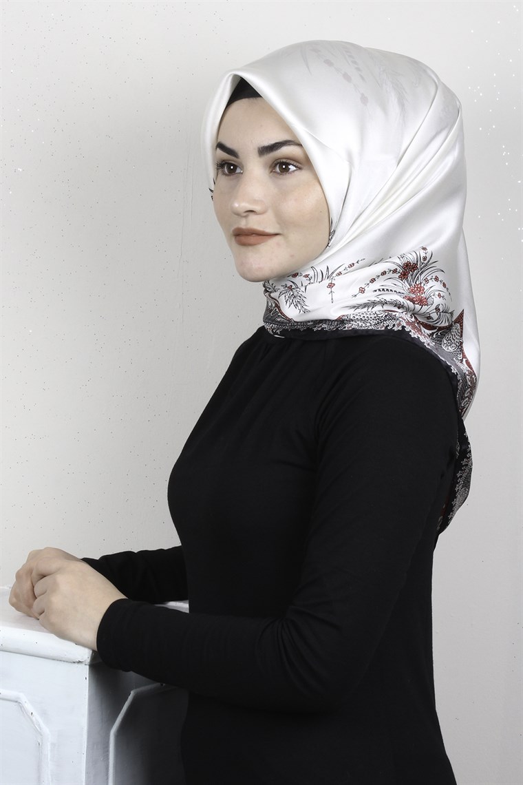 Sura Varaklı İpek Eşarp 4560-168