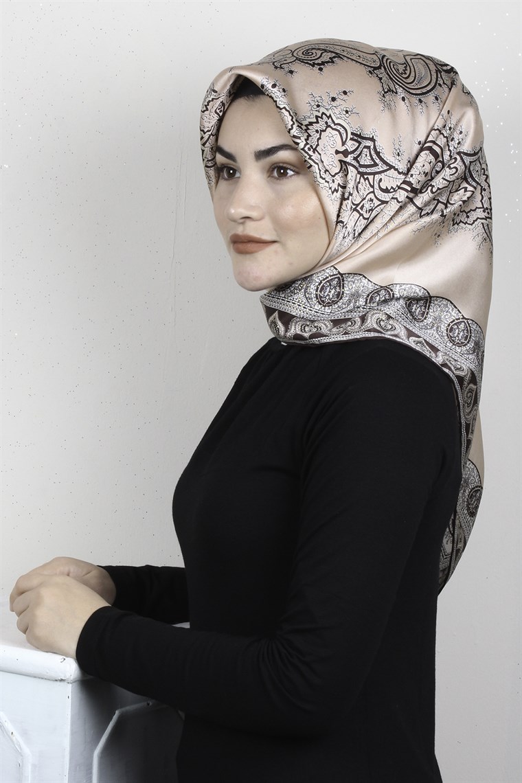 Sura Varaklı İpek Eşarp 4560-174