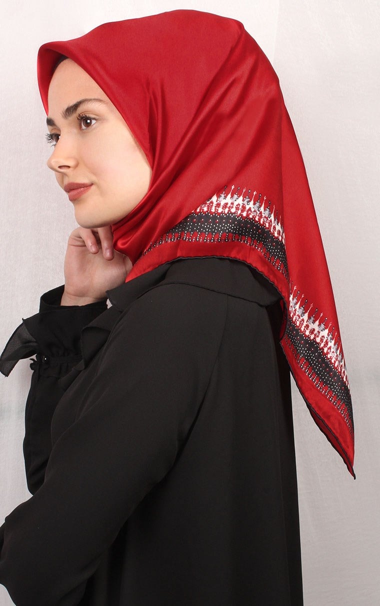 Sura Varaklı İpek Eşarp 4560-21