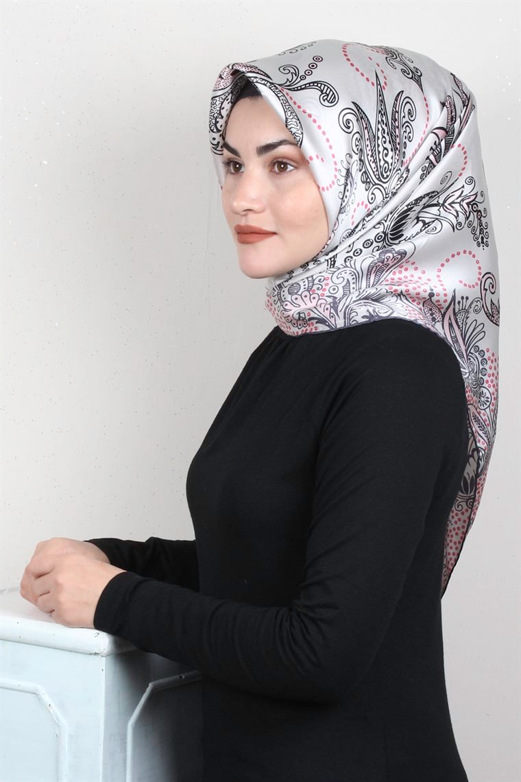 Sura Varaklı İpek Eşarp 4560-215